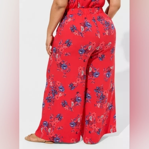 TORRID Floral Wide Leg Pants in 00T - Picture 3 of 11